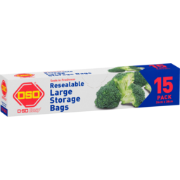 Photo of Oso Storage Resealable Large Bags 15 Pack