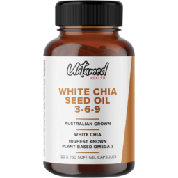 Photo of UNTAMED HEALTH White Chia Seed Oil 3-6-9 120caps