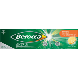 Photo of Berocca Energy Orange Flavour Effervescent Tablets 15 Pack