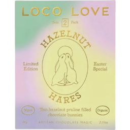 Photo of Loco Love Choc Hazelnut Hares 65g