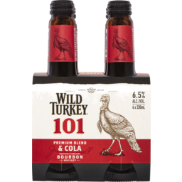 Photo of Wild Turkey & Cola 101 Bt 340ml 4 Pack