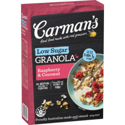 Photo of Carman's Low Sugar Granola Raspberry & Coconut 450g
