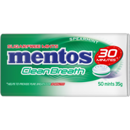 Photo of Mentos Clean Breath Spearmint Sugarfree Mints 35g
