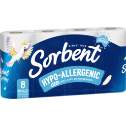 Photo of Sorbent Hypo-Allergenic Toilet Tissue Rolls 8 Pack 