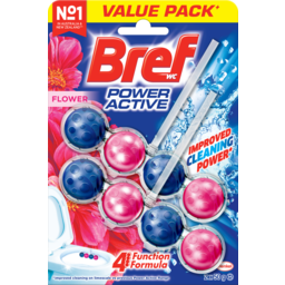 Photo of Bref Power Active Fragrance Boost Fresh Flowers In The Bowl Toilet Cleaner Value Pack 2x50g