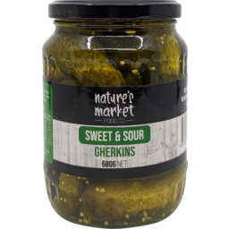 Photo of Natures Market Sweet & Sour Gherkins 680g