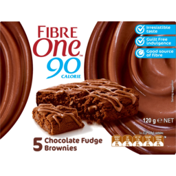 Photo of Fibre One 90 Calorie Chocolate Fudge Brownies 5 Pack 120g