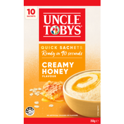 Photo of Uncle Tobys Creamy Honey Quick Oats Sachets 10 Pack 350g