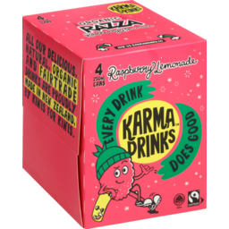 Photo of Karma Drinks Carbonated Soft Drink Raspberry Lemonade Cans