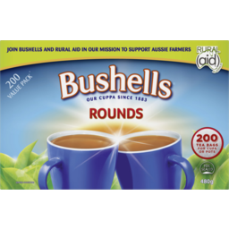 Photo of Bushells Rounds Tea Bags 200 Pack