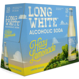 Photo of Long White 4.8% Hazy Lemonade 10x320ml Bottles