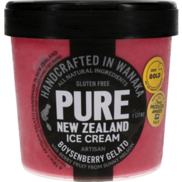 Photo of Pure NZ Ice Cream Gluten Free Boysenberry 1L