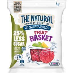 Photo of The Natural Confectionery Co. Fruit Basket Reduced Sugar Lollies