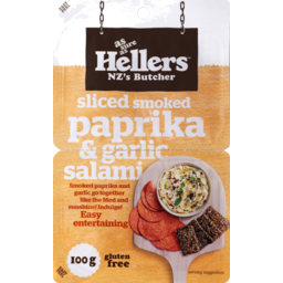 Photo of Hellers Sliced Garlic & Smoked Paprika Salami