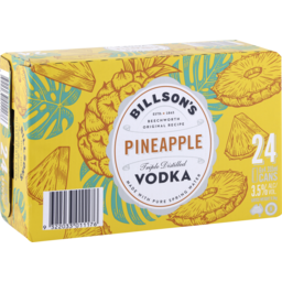 Photo of Billsons Pineapple Vodka 24x355ml