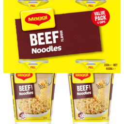 Photo of Maggi Beef Flavour Noodle Cup 4 Pack 4.0x58gm