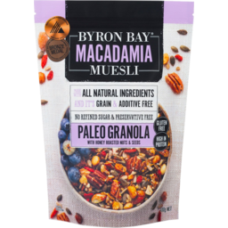 Photo of Byron Bay Macadamia Muesli Paleo Granola With Honey Roasted Nuts & Seeds Gluten Free 400g