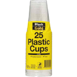 Photo of Black And Gold Plastic Cups 275ml 25pk