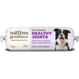 Photo of Natures Goodness Grain Free Adult Chilled Fresh Dog Food Roll Healthy Joints Chicken With Vegetables 1.8kg 1.8kg