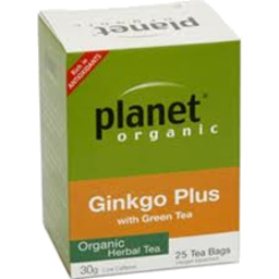 Photo of Planet Organic - Ginkgo Plus With Green Tea - 25 Tea Bags - 20g