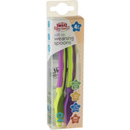 Photo of Heinz Baby Basics 2 Soft Tip Weaning Spoons Stage 2 4 Months+