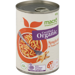 Photo of Macro Organic Spaghetti In Tomato Sauce
