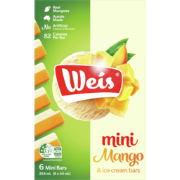 Photo of Weis Mini Ice Cream & Fruit Bar Mango 264ml 6pk 