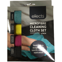 Photo of Effects Microfibre Cleaning Cloth Set 4pk  Pack
