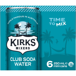 Photo of Kirks Mixers Club Soda Water Mini Cans