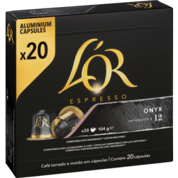 Photo of L'or Espresso Coffee Capsules Onyx Intensity 12 20 Capsules 104g