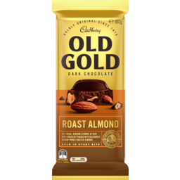 Photo of Cadbury Old Gold Roast Almond Dark Chocolate Block 180g