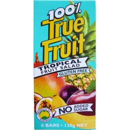 Photo of True Fruit 100% Tropical Fruit Salad Bars 6 Pack 120g