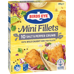 Photo of Birds Eye Mini Fillets Salt & Pepper Crumb Hoki 10 Pack 370g