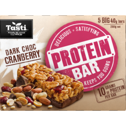 Photo of Tasti Protein Bar Dark Chocolate Cranberry 5 pack