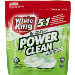 Photo of White King 5 In 1 In-Cistern Power Clean Blocks Citrus Fresh