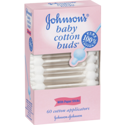 Photo of Johnson's Baby Cotton Buds With Paper Sticks 60 Pack 