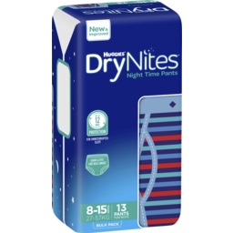 Photo of Huggies Drynites Night Time Pants For Boys 8-15 Years (27-57kg) 13 Pack