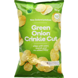 Photo of WW Crinkle Cut Green Onion Potato Chips 150g