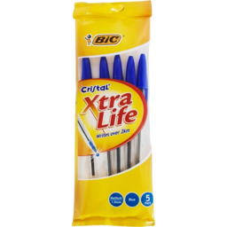 Photo of Bic Cristal Xtra Life Blue Pens 5 Pack