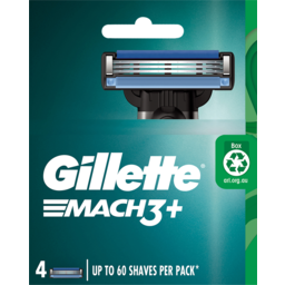 Photo of Gillette Mach3+ Replacement Cartridges 4 Count