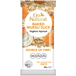 Photo of Go Natural Yoghurt Apricot Baked Muesli Slice 90g