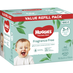 Photo of Huggies Thick Baby Wipes Fragrance Free 400 Pack 