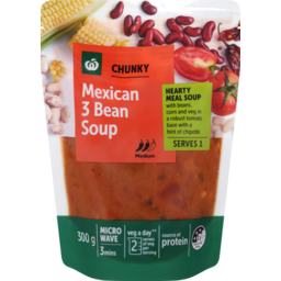 Photo of Woolworths Mexican 3 Bean Soup Chunky Medium