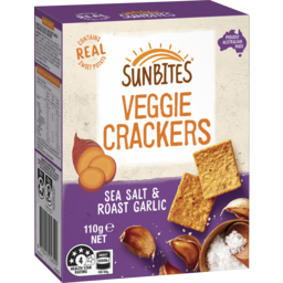 Photo of Sunbites Veggie Crackers Share Pack Sea Salt & Roast Garlic