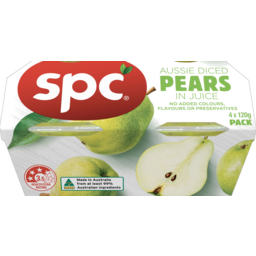 Photo of Spc Pears Diced In Tasty Juice 4 Pack