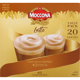 Photo of Moccona Café Classics Gluten Free Latte Coffee Sachets 20 Pack