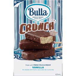 Photo of Bulla Crunch Vanilla Ice Cream 8pk