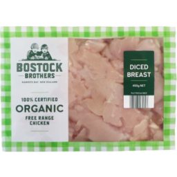 Photo of Bostock Org Diced Chicken Breast 450g
