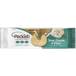 Photo of Peckish Thins Rice S/Crm & Chv 100gm