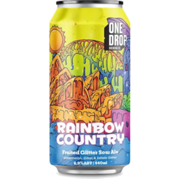 Photo of One Drop Rainbow Country Fruited Glitter Sour Ale Can